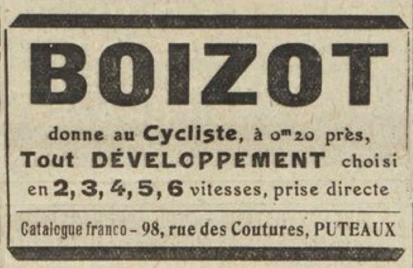 T.C.F. Revue Mensuelle March 1913 - Boizot advert main image