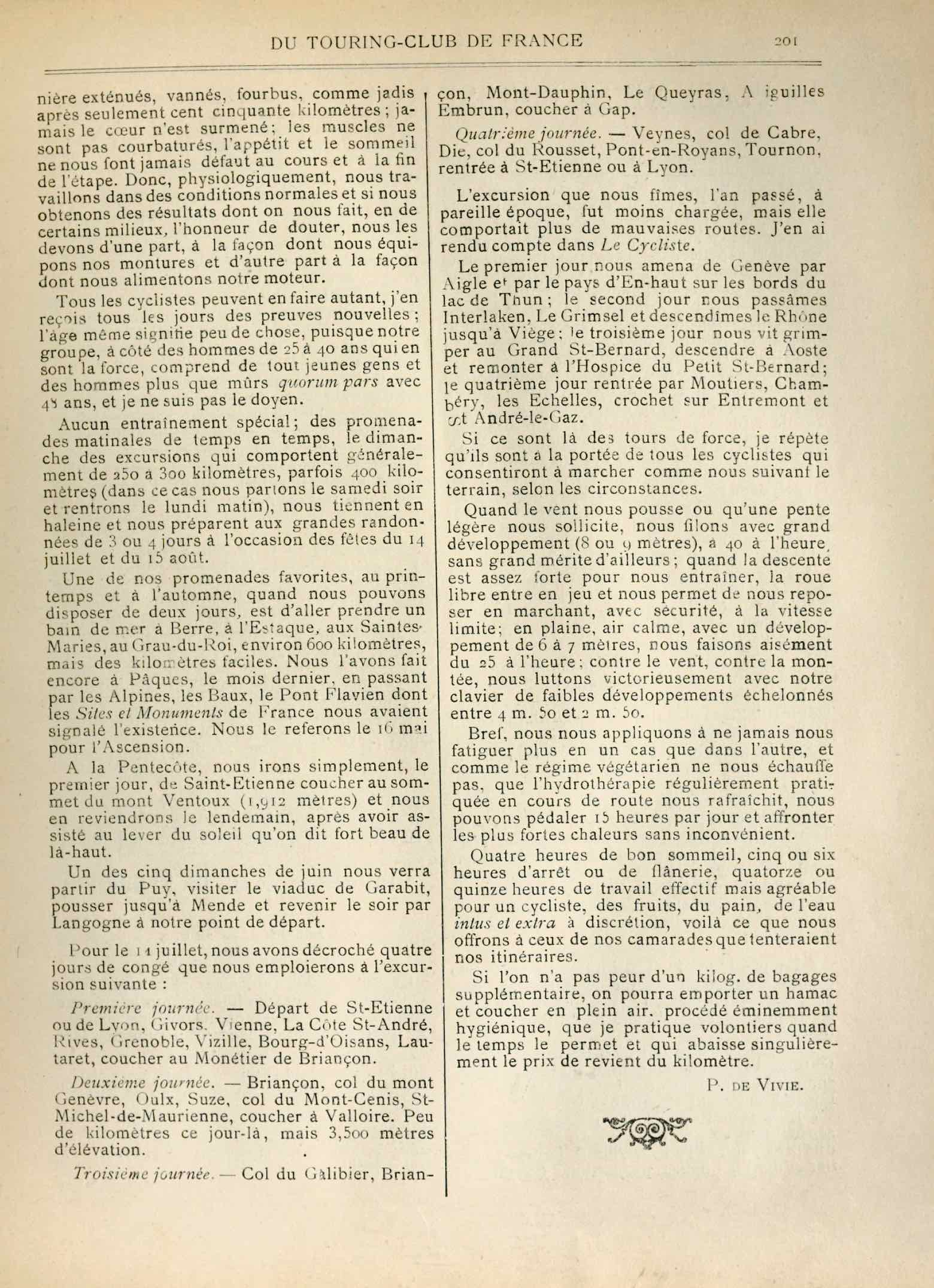 T.C.F. Revue Mensuelle May 1901 - Sur le terrain scan 2 main image