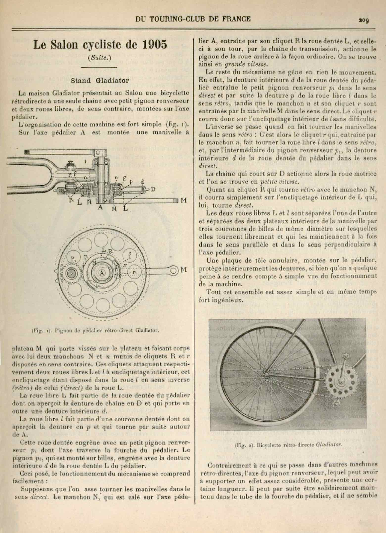 T.C.F. Revue Mensuelle May 1906 - Le Salon cycliste de 1905 (part III) scan 1 main image