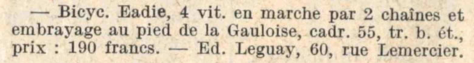 T.C.F. Revue Mensuelle May 1910 - Gauloise advert main image