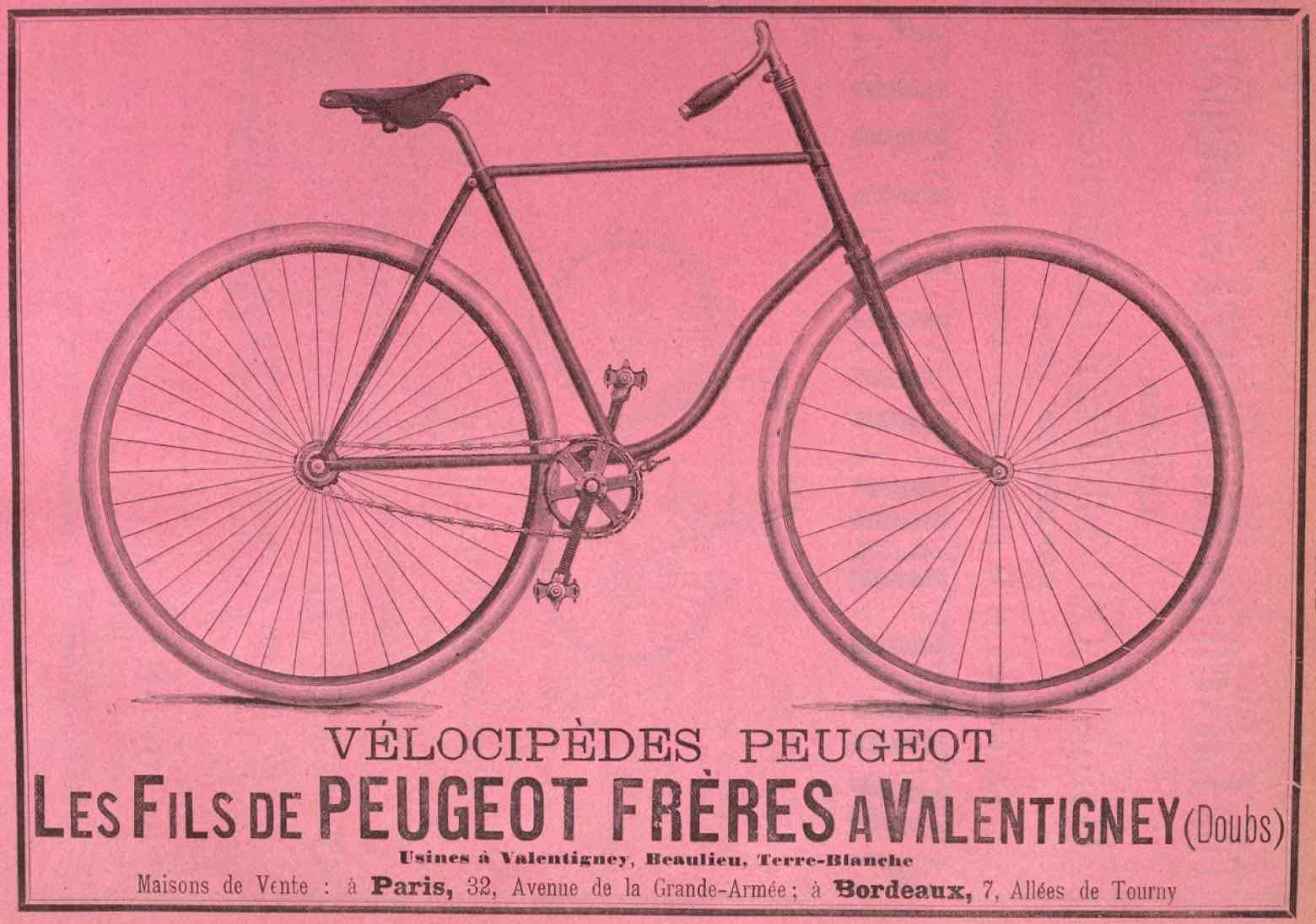 T.C.F. Revue Mensuelle October 1891 - Peugeot advert main image