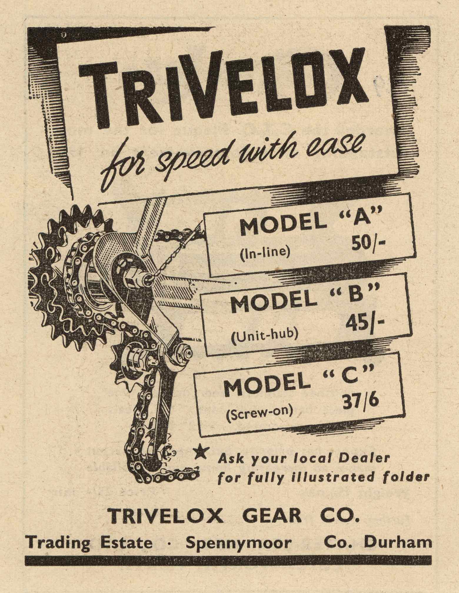 The Bicycle 1949 - TriVelox advert main image