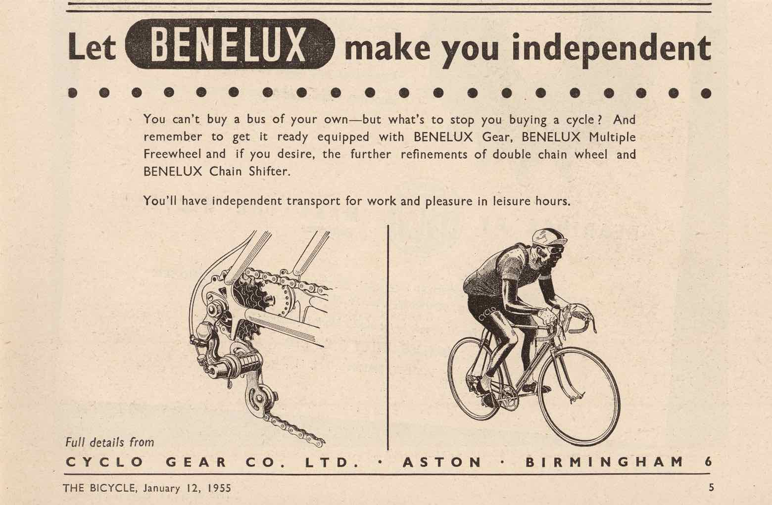 The Bicycle 1955 - Cyclo advert main image