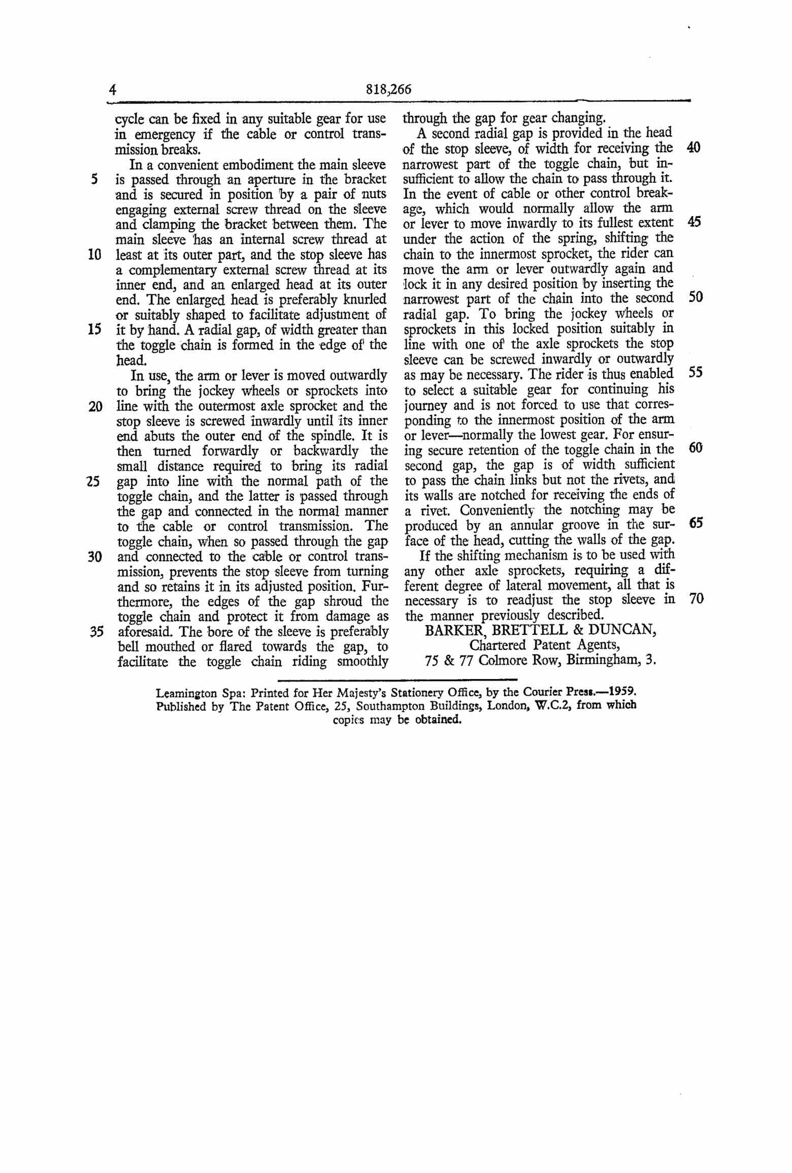 UK Patent 818,266 - Resilion Crimson Star scan 4 main image
