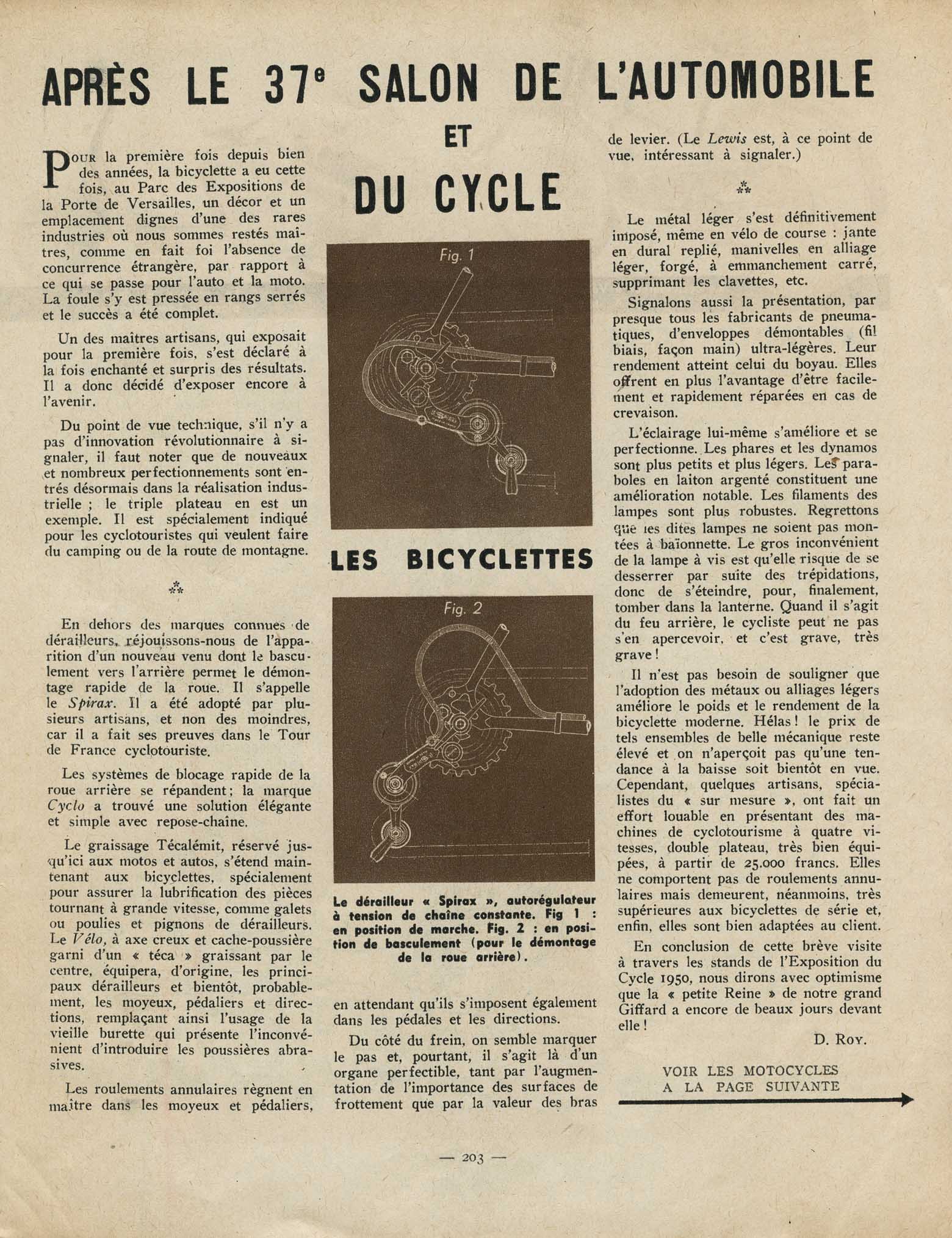 Unknown French magazine 1950? - Apres le 37e Salon de l'Automobile et du Cycle main image