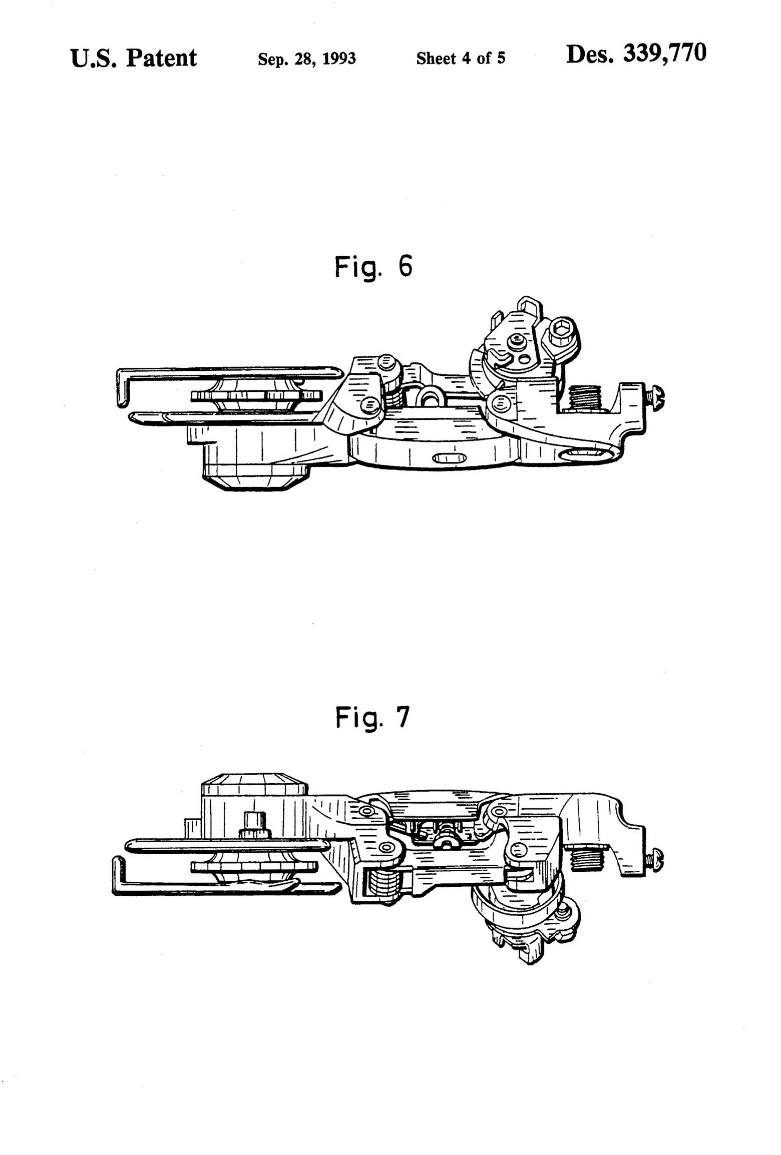 US Design Patent 339,770 scan 5 main image