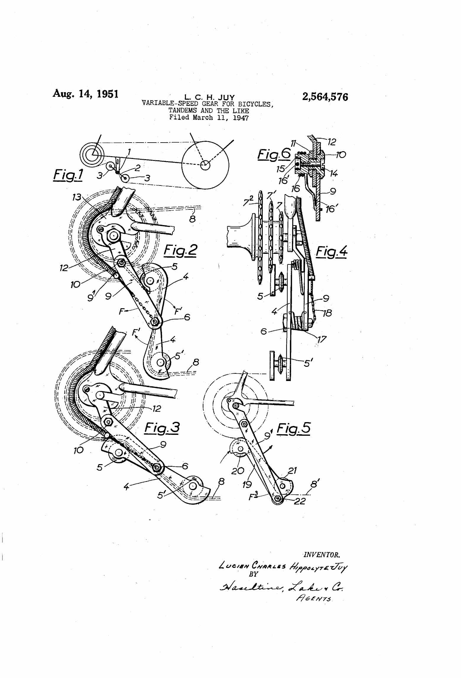 US Patent 2,564,576 - Simplex pull-chain scan 3 main image