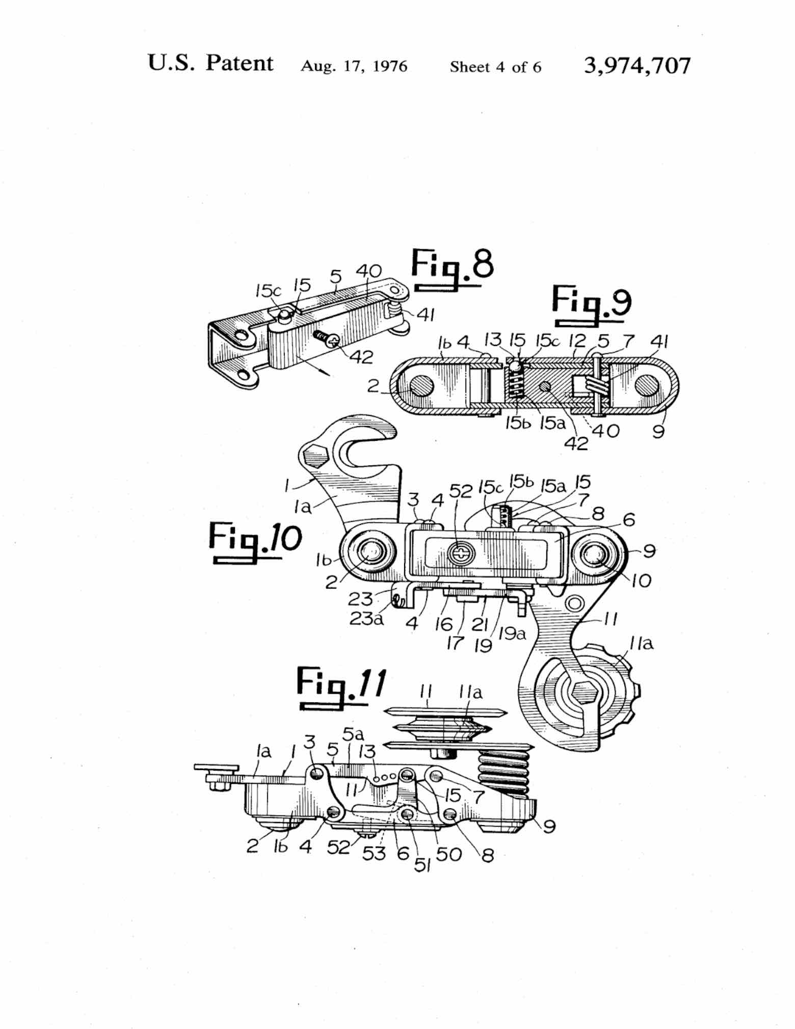 US Patent 3,974,707 - Shimano Positron scan 11 main image