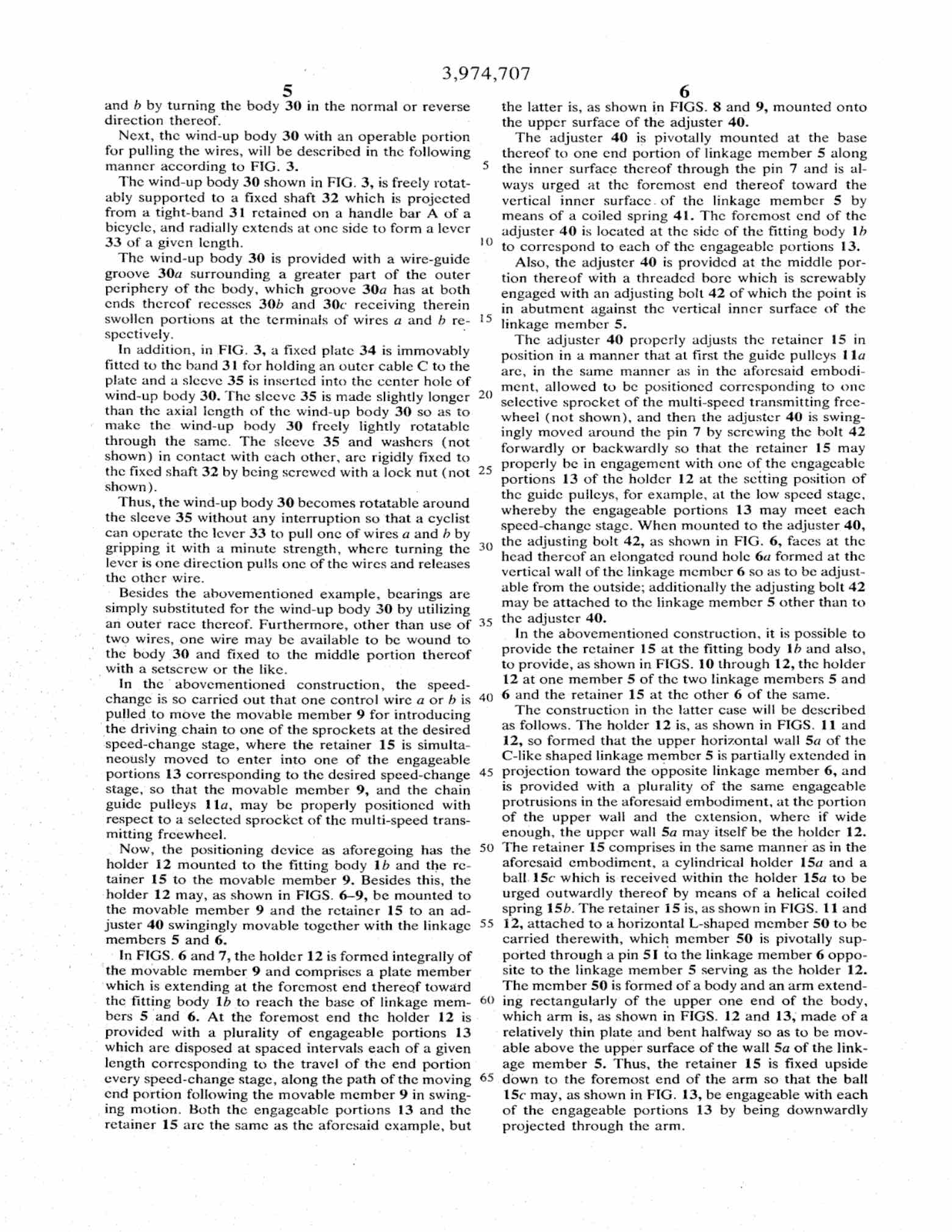 US Patent 3,974,707 - Shimano Positron scan 4 main image