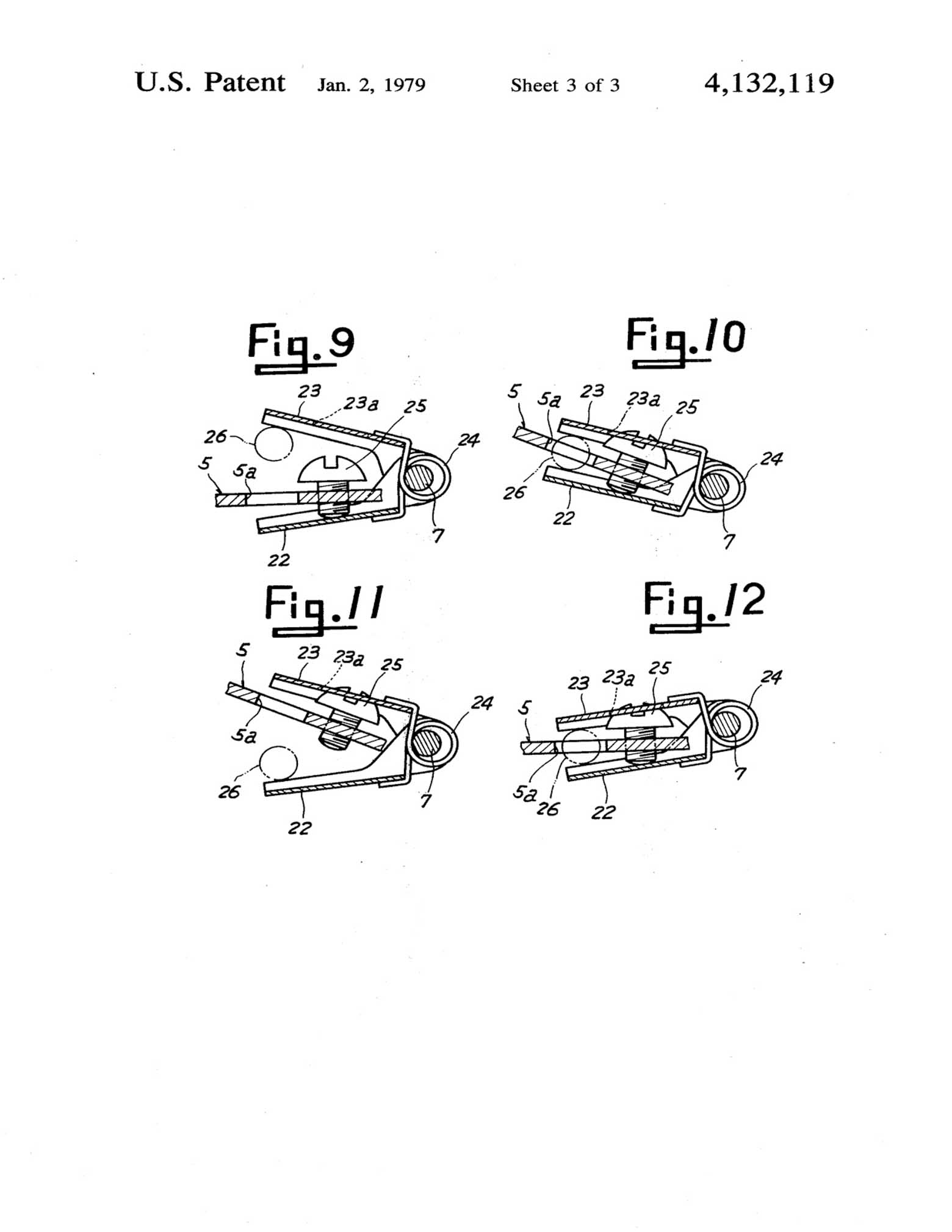 US Patent 4,132,119 - Shimano Positron scan 8 main image