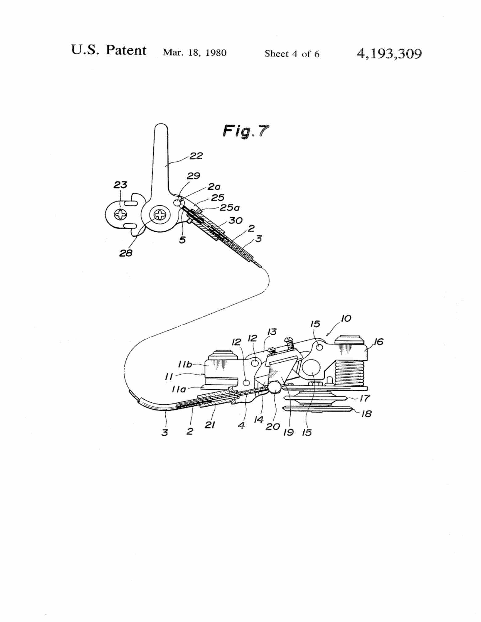 US Patent 4,193,309 - Shimano Positron scan 8 main image