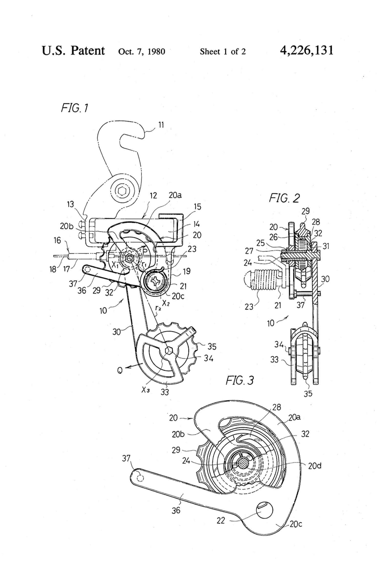 US Patent 4,226,131 - SunTour Tech system scan 5 main image