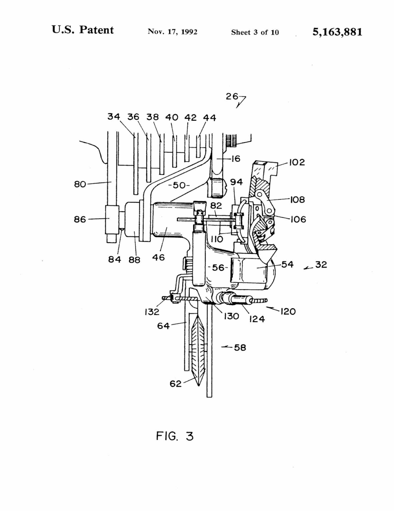 US Patent 5,163,881 - AutoBike SmartShift scan 9 main image