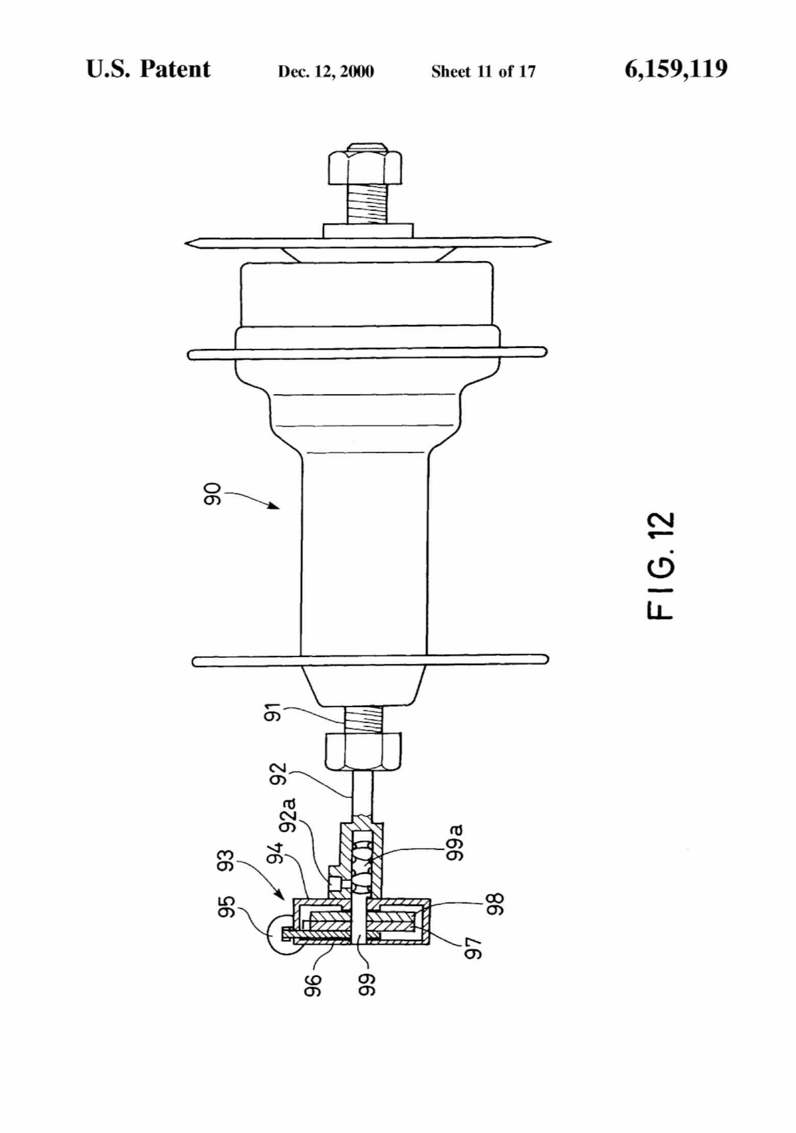 US Patent 6,159,119 - Shimano AirLines scan 12 main image