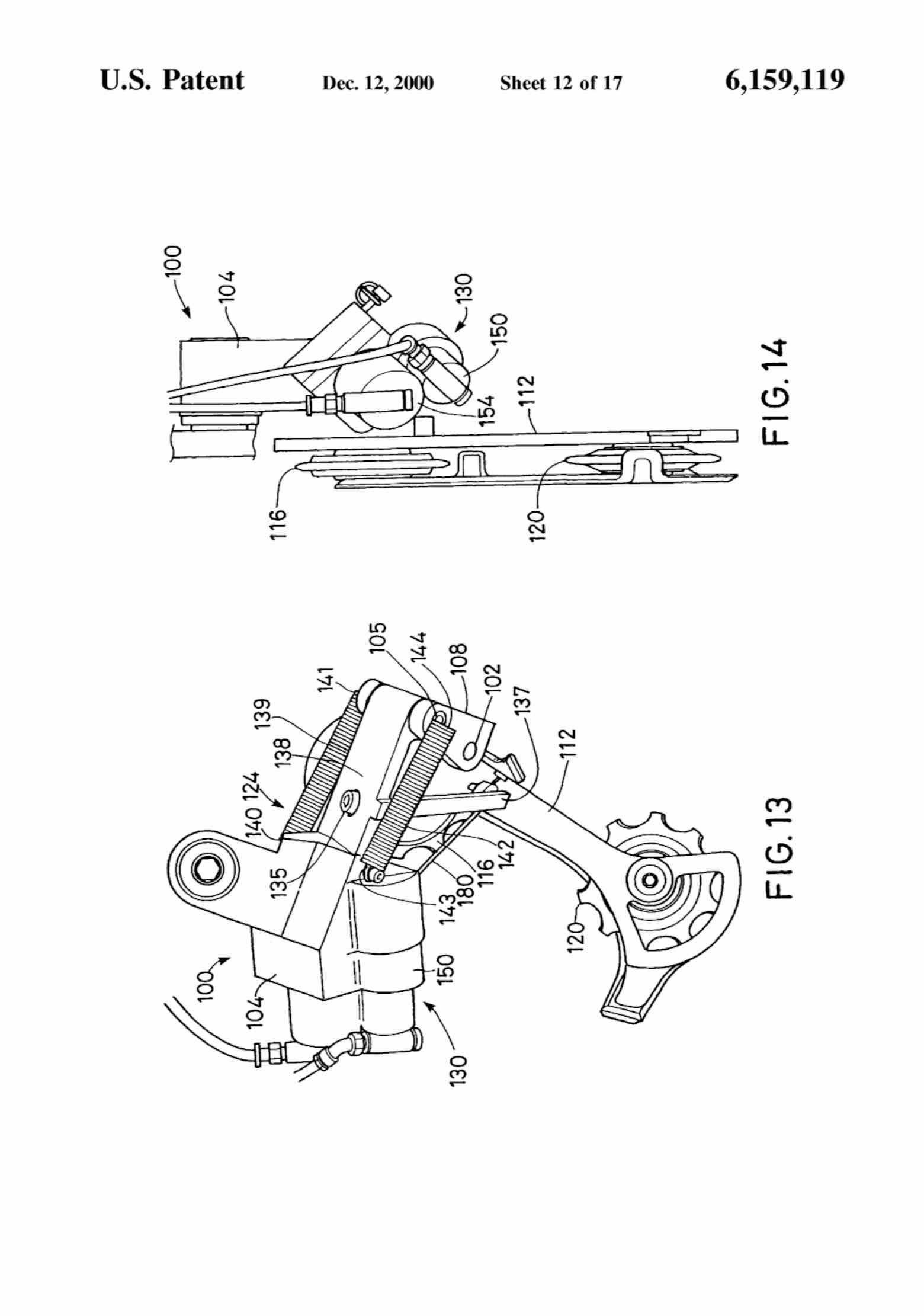 US Patent 6,159,119 - Shimano AirLines scan 13 main image