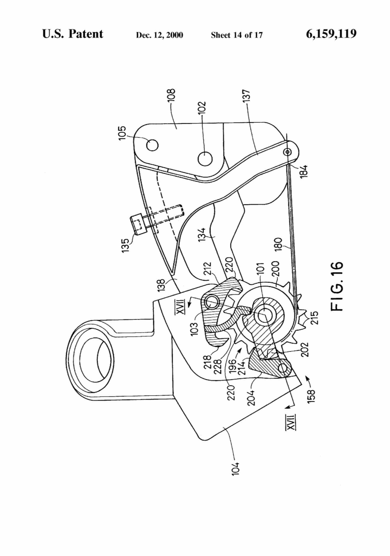 US Patent 6,159,119 - Shimano AirLines scan 15 main image
