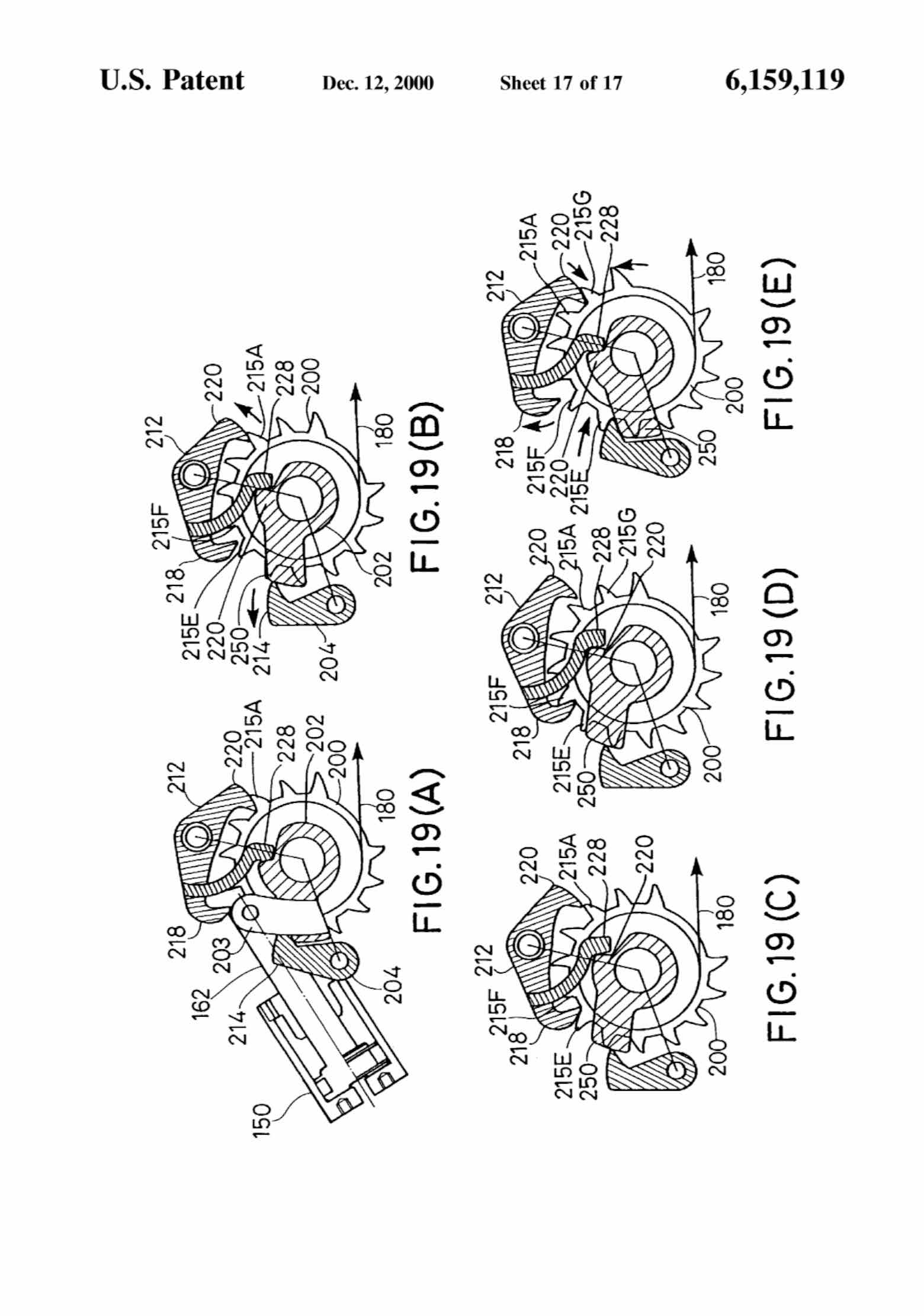 US Patent 6,159,119 - Shimano AirLines scan 18 main image