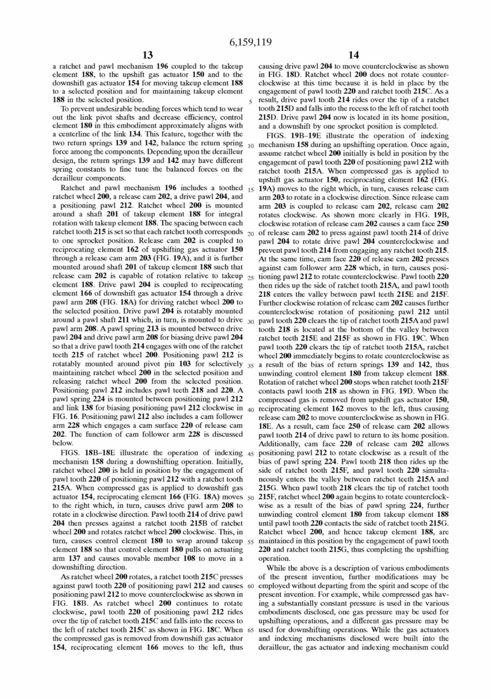 US Patent 6,159,119 - Shimano AirLines scan 25 main image