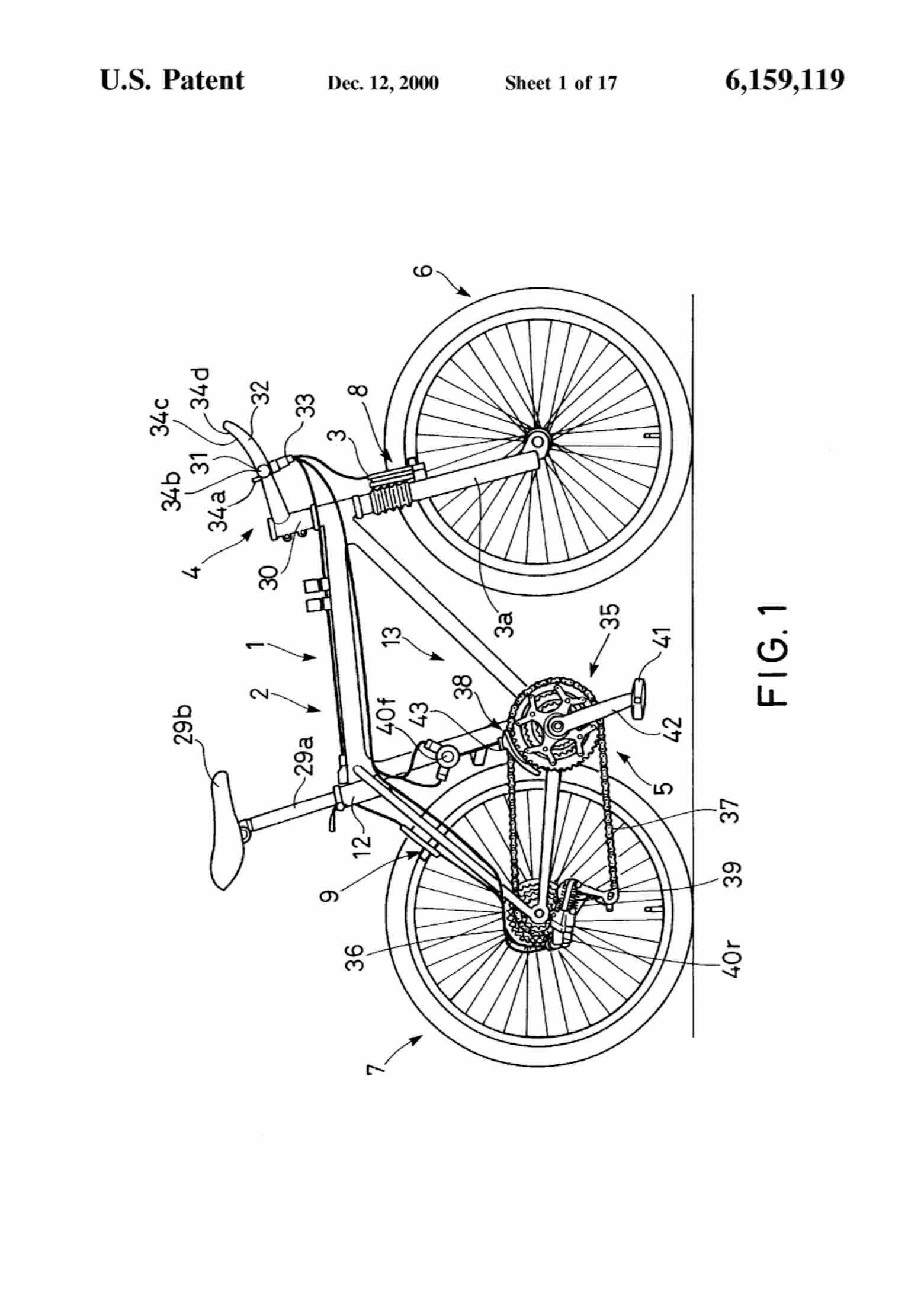 US Patent 6,159,119 - Shimano AirLines scan 2 main image