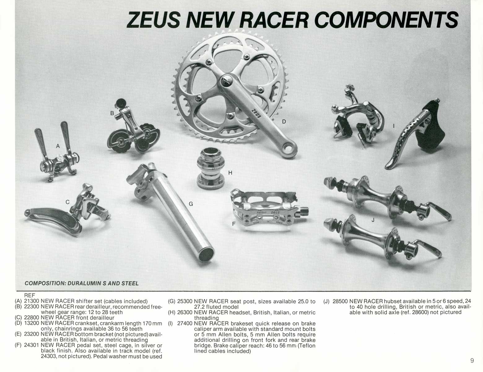 Zeus Cyclery Corp. - 1982 Catalog page 09 main image
