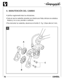 Campagnolo instructions - 7225195 Rear Derailleur ('07/2002') page 070 thumbnail