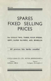 Cyclo - Spares Fixed Selling Prices 52/A scan 01 thumbnail
