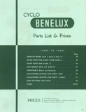 Cyclo Benelux Parts List & Prices 0691 - front cover thumbnail