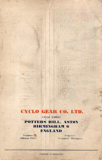 Cyclo Catalogue 50-A - rear cover thumbnail