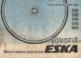 ESKA Favorit - Navod k obsluze jizdnich kol 1981 scan 1 thumbnail
