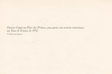Fausto Coppi - postcard 1952 scan 2 thumbnail