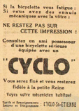 L'Auto 14th July 1935 - Cyclo advert thumbnail