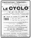 L'Industrie des Cycles et Automobiles July 1929 - Cyclo advert thumbnail
