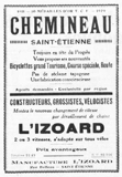 L'Industrie des Cycles et Automobiles March 1928 - Chemineau advert thumbnail