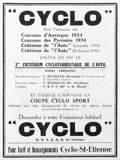 L'Industrie des Cycles et Automobiles September 1937 - Cyclo advert thumbnail