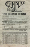 Notice de Montage du Derailleur Le Simplex Type Champion du Monde scan 1 thumbnail