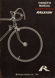 Raleigh Owners Manual - Derailleur Bicycles page 1 thumbnail