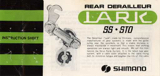 Shimano Lark SS derailleur - instructions scan 1 thumbnail