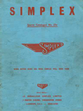 Simplex - Spares Catalogue No. 23X front cover thumbnail