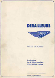 Simplex Derailleurs - Pieces Detachees 1979 front cover thumbnail