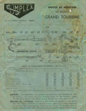 Simplex Grand Tourisme - Notice de Montage (1st style) scan 1 thumbnail
