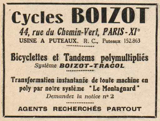 T.C.F. Revue Mensuelle January 1925 - Boizot advert thumbnail