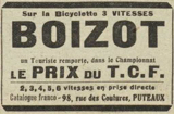 T.C.F. Revue Mensuelle June 1913 - Boizot advert thumbnail