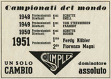 Unknown Italian magazine 1951 - Simplex advert thumbnail